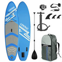 Offre Spéciale Sup Board Planche à pagaie gonflable Planche de surf gonflable Sup Planche de surf Surf Fin Planche de surf avec poignées Paddle gonflable