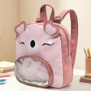 <span class=keywords><strong>Mochila</strong></span> Infantil Personalizada con Orejas de Animales en 3D, Impermeable, de PU, para Niños y Niñas en Edad <span class=keywords><strong>Preescolar</strong></span>, con Bolsillo <span class=keywords><strong>Transparente</strong></span> de Lentejuelas - Product Image 4