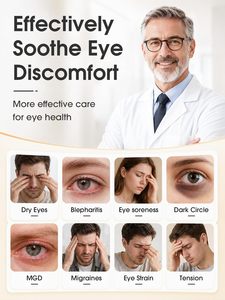 Maschera Oculare Riscaldata Senza Fili Heenlong HL-EM047, Tessuto Antirughe, Lavabile, Ricaricabile, 4 Livelli di Temporizzazione, per Alleviare il Dolore - Product Image 2