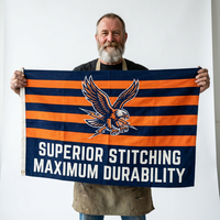 Drapeau de fanion personnalisé en polyester, impression par transfert thermique, imperméable et anti-plis