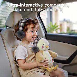 Tumama Kids Educativo Animal de peluche Juguetes electrónicos Repetición Cantando Hug Me Kiss Me Chick Juguete musical de peluche para niños pequeños de 36M - Product Image 6