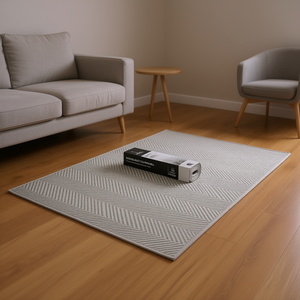 Tapis d'intérieur rectangulaire Manemi moderne à tissage plat en chevrons 5x7, antidérapant, pour salon, en polypropylène, lavable en machine - Product Image 2