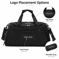 Sac de sport Oxford imperméable avec compartiment à chaussures, logo personnalisé, grande capacité, unisexe, pour yoga, voyage, week-end