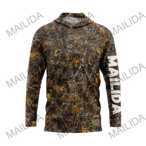 迷彩長袖Tシャツパーカー付き屋外通気性サンプロテクティブハンティングパーカー - Product Image 3