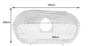 Cooldeal — <span class=keywords><strong>lit</strong></span> <span class=keywords><strong>de</strong></span> soleil rond en corde tressée, <span class=keywords><strong>lit</strong></span> d'extérieur, <span class=keywords><strong>de</strong></span> jour - Product Image 4
