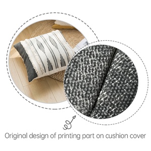 Fodera per cuscino per la casa decorazione nordica 18x18 fodera per cuscino <span class=keywords><strong>boho</strong></span> tessuto stampato e trapuntato fodere per cuscino cuscino per la casa decor - Product Image 4