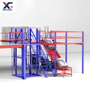 GXM Industrial Mezzanine Warehouse Mezzanine Floor System Mezzanine Floor Rack For Warehouse Storage