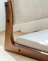 Vente en gros de tatami japonais en bois chaise de thé sans jambes chaise de plancher en bois massif avec support arrière