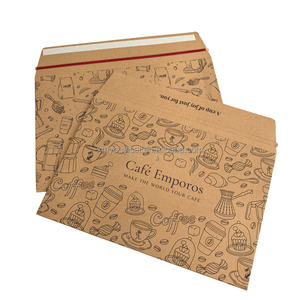 Custom Printed Cardboard Kraft <strong>Envelope</strong> Mailer Hard <strong>Envelope</strong> With Adhesive Tape Closure - Product Image 1