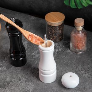 Moulin à poivre manuel en bois, accessoires de cuisine, salière en céramique, moulin à épices par gravité - Product Image 3