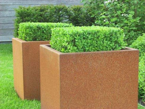 Grand pot de fleurs de jardin écologique en acier corten pour l'extérieur et l'intérieur - Product Image 4