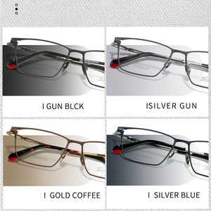 Nouvelle monture de lunettes carrée haut de gamme en titane pur importé de Saint <span class=keywords><strong>Vincent</strong></span> Valley, idéale pour les grands visages - Product Image 2