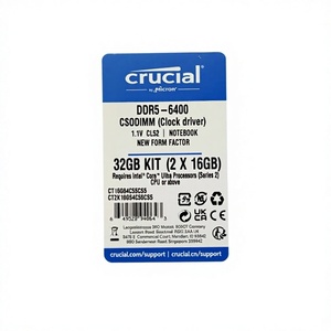 Memoria RAM para Portátil CRUCIAL DDR5 32GB 6400MHz 16x2 CT2K16G64C52CS5 - En Stock - Product Image 3