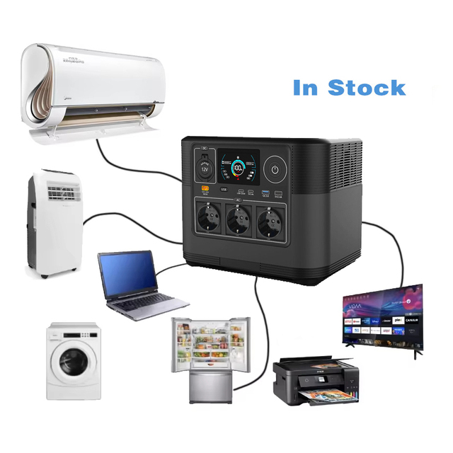 Portable Electric Solar Generator 1200W 2000W 110V 220V Power Generator Station Solar Energy System Battery