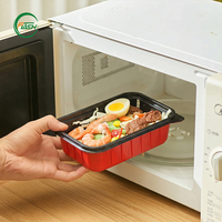 Professionele wegwerp PP plastic voedselcontainer in twee kleuren, geschikt voor magnetron, bento lunchbox voor bezorgdiensten