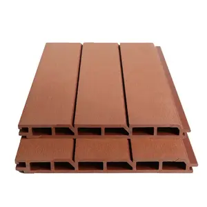 Hot sale wood plastic boards red wood fire retardant external composite wpc fence for hand and soft land