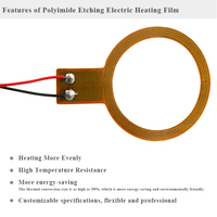 Conception basse tension de film chauffant PI résistant aux hautes températures pour le désembuage des optiques de caméra et de drone