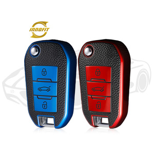 Innofit PUB1 voiture TPU couverture clé nouveau Style cuir pour <span class=keywords><strong>Peugeot</strong></span> citroën Opel 301 308 <span class=keywords><strong>2008</strong></span> 3008 408 accessoires voiture - Product Image 1