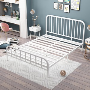 Marco de cama de metal para dormitorio grueso de 150cm de simplicidad moderna para personal de hotel cama doble - Product Image 2