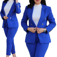 Costumes d'Affaires en Gros pour Femmes, Ensemble Tendance Pantalon Ajusté et Blazer, Tenue de Bureau Formelle