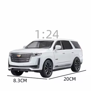 Modello di auto modellino 1:24 <span class=keywords><strong>Cadillac</strong></span> <span class=keywords><strong>Escalade</strong></span> con suono e luce in metallo modello di auto ornamento decorare il modello di Supercar - Product Image 1