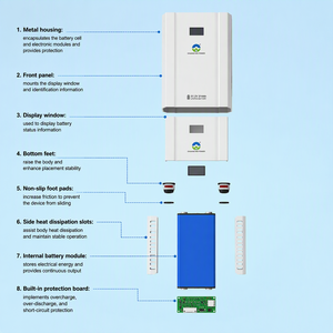 Batterie au lithium fer phosphate tout-en-un empilable 51,2 V 314 Ah 16 kWh IP65 pour onduleur hybride résidentiel - Product Image 1