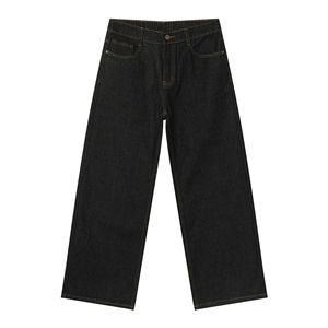 Jeans Unisex Premium de Mezclilla Oscura para Hombre y Mujer, Corte Holgado, Tallas 28-40, Cintura Alta, Pierna Recta - Product Image 2