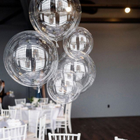 Ballons Bobo transparents en PVC en forme de poisson de 18/20/24/36 pouces, remplissables, bulles claires, décoration de mariage, fête d'anniversaire, air, hélium
