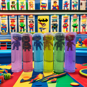 Slime de Superhéroes con Figura Inspirada en Marvel, 6 Colores Neón, Juguete Elástico Antiestrés y Seguro para Niños, Juguete Sensorial para Niños - Product Image 2