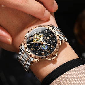 BINBOND Casual Fashion Wrist Watch New Genuine Men's Automatic Mechanical Watch Stainless Steel Watch Luminous Waterproof - Product Image 3