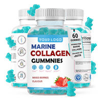 Complément alimentaire pour adultes délicieux, gommes au collagène, peptides de collagène marin hydrolysés, formule personnalisée pour la beauté et la santé des articulations