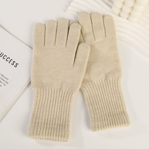 Gants d'hiver chauds pour hommes, tricotés double face, compatibles écran tactile, avec laine épaisse et antidérapants, pour activités extérieures, vente en gros - Product Image 2