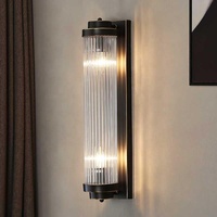 Applique Murale LED en Cristal Minimaliste Nordique Moderne pour Maison et Bureau, Finition Dorée, Éclairage d'Ambiance à IRC Élevé 90