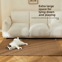 Tapis à gratter pour chat en sisal avec lit, lavable, durable, pour chats d'intérieur