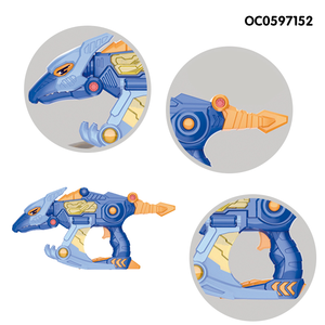 ปืนไดโนเสาร์แปลงร่าง 3-in-1 ของเล่นไดโนเสาร์แปลงร่างเป็นปืน ชุดเครื่องมือประกอบและถอดประกอบ พร้อมไฟและเสียง - Product Image 5