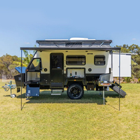 Petite caravane familiale hors réseau de 13 pieds pour l'aventurier
