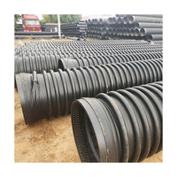 Prix bon marché Dn800 Dn1000 Dn1200 SN4 SN8 Drain plastique égout polyéthylène Krah tuyau ondulé Drainage fournisseurs