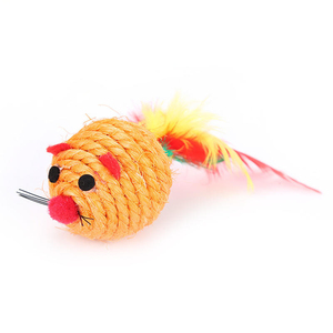 Durable Bite-proof Plush <b>Rat</b> <b>Toy</b> Colorful Feather Indoor Multi-cat Household Interactive Pet Teaser Mouse <b>Toy</b> for Cats - Product Image 6