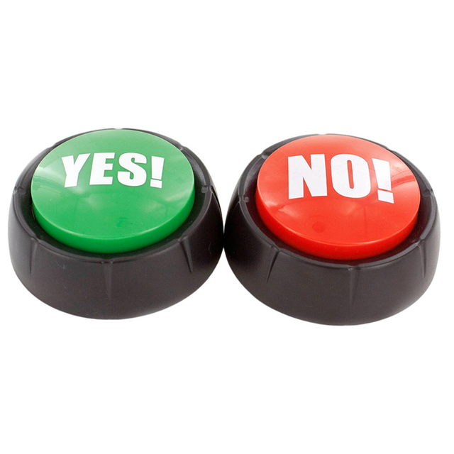 Button Sound Answer No Yes Quiz Buzzer for Party Talking Game Record Alarm Desktop Contest Tool-Fun Prank Sports Entertainment