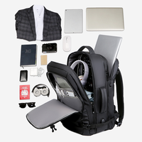 Sac à dos de luxe noir unisexe pour homme, idéal pour le bureau, les loisirs, les voyages de week-end, approuvé pour les vols, avec port USB