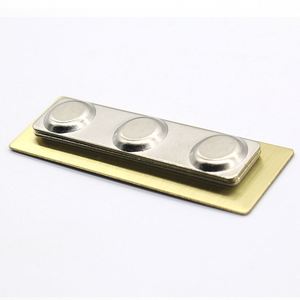 แม่เหล็กติดตู้เย็นทรงโดมพิมพ์โลโก้สีทองจากโลหะผสมสังกะสี - Product Image 2