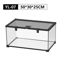 Terrarium en verre pour reptiles, pour gecko, lézard, grenouille Pacman, décoration d'habitat et reproduction