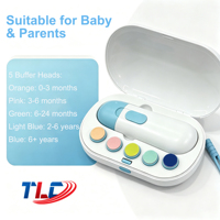 Lime à ongles électrique portable pour bébé avec 5 têtes de ponçage, moteur silencieux et lumière LED pour le soin des ongles des nourrissons