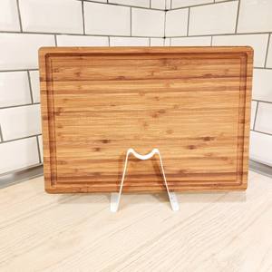 Luxuriöses Personalisiertes Holz-Schneidebrett aus Endholz und Bambus, Küchen-Charcuterie-Brett mit Dickem Saftrille und Griff, Anpassbarer Block - Product Image 3