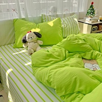 Nouvelle housse de couette en gros de faux lin en microfibre lavée en ligne dans les ensembles de literie à bas prix