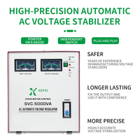 Stabilisateur SVC monophasé 5000W recommandé, régulateur de tension AVR 220V, système de protection de contrôle de température, AC 50Hz TND
