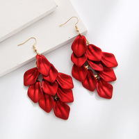 2024 nouveau Design mode bijoux fins boucle d'oreille pendentif fleur boucles d'oreilles beaucoup couleur feuille pétale boucles d'oreilles pour femmes filles