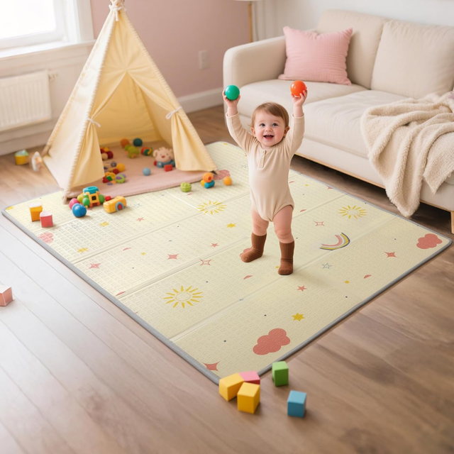 Extra Large Soft Toy Foam Baby Play Mat for Crawling Rolling and Playing Indoor Safe Surface