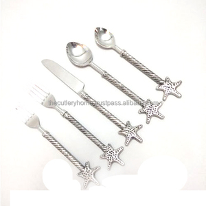 Service de couverts faits main à perles en acier inoxydable, poignée ustensiles de service alimentaire, Style Royal occidental service de vaisselle - Product Image 2