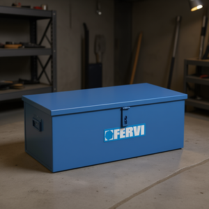 Boîte de rangement pour outils en acier Fervi 100x50x40 cm avec serrure et poignée - Product Image 3
